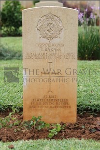 BEIRUT WAR CEMETERY - BARNES, THOMAS